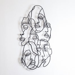 Wallity Faces Line Art- APT743 S